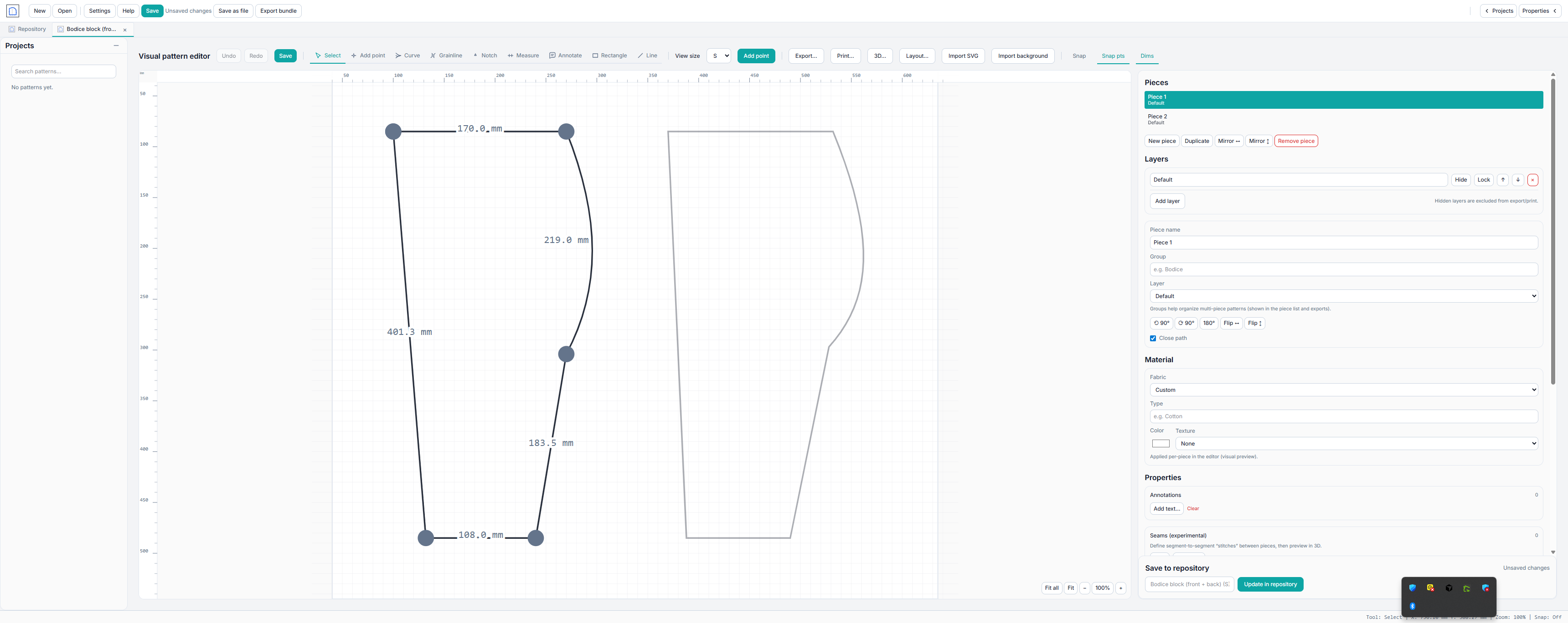 PatternSoft editor